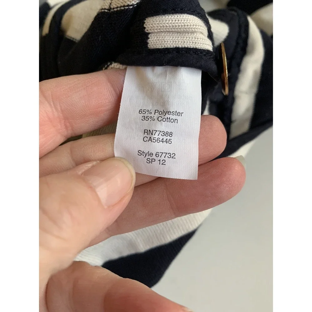 J Crew Womens Blazer Small Striped Nautical Old Money Coastal Preppy Breton Blue